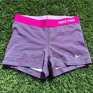 Nike Spandex, size S, Gray with purple strips